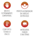 Travesseiro Kit Nasa X 2 un Duoflex Altura 10cm Para Fronha 45x65cm Antiácaro Capa Malha 100% algodão