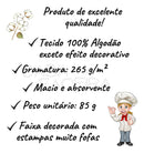 Kit 6 Pano Prato Copa Cozinha Toalha Felpa Branco Jacquard Cor Sortido