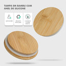 Kit 9 Potes Mantimentos Vidro Herméticos Com Tampa Bambu Alta Resistência Epsilon EPS-709