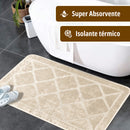 1 Tapete Banheiro Grego Antiderrapante Macio Ce Bg 40x60
