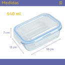 Kit 10 Pote De Vidro Marmita Hermético 640ml Freezer Fitness