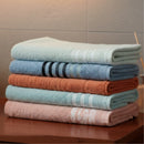 Kit 04 Toalhas De Banho Algodão Conjunto Luxo De Linha Luxo Alta Qualidade Super Macias Casa Laura Enxovais Lisa Listras