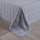 Colcha Cobre Leito King 3 Peças Percal 400 Fios Dupla Face Matelado Na Costura - Raraluz Casa - Cinza