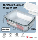 Kit 10 Potes Herméticos Vidro 640ml Starhouse Marmita Forno