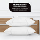 Kit 4 Travesseiros 50x70 Toque De Pluma Médio Antialérgico