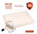 Travesseiro Kit Nasa X 2 un Duoflex Altura 10cm Para Fronha 45x65cm Antiácaro Capa Malha 100% algodão