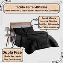 Edredom Queen Percal 400 Fios Grosso Super Casal Hotel Size