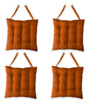 Jogo 4 Assentos Futon 40x40cm Liso Almofada Cozinha Oxford