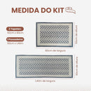 Kit 3 Peças Tapetes E Passadeira Axia Luxo Tear Para Cozinha