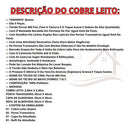 Kit Cobre Leito Queen 5 Peças Bordado Percal 400 Fios Luxo