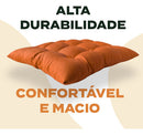 Jogo 4 Assentos Futon 40x40cm Liso Almofada Cozinha Oxford