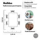 Toalha De Mesa Linhão 2,10 X 1,40 6 Lugares Premium