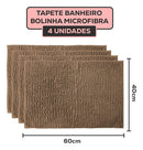 Kit 4 Tapetes De Banheiro 40x60 Antiderrapante Bolinha Macio